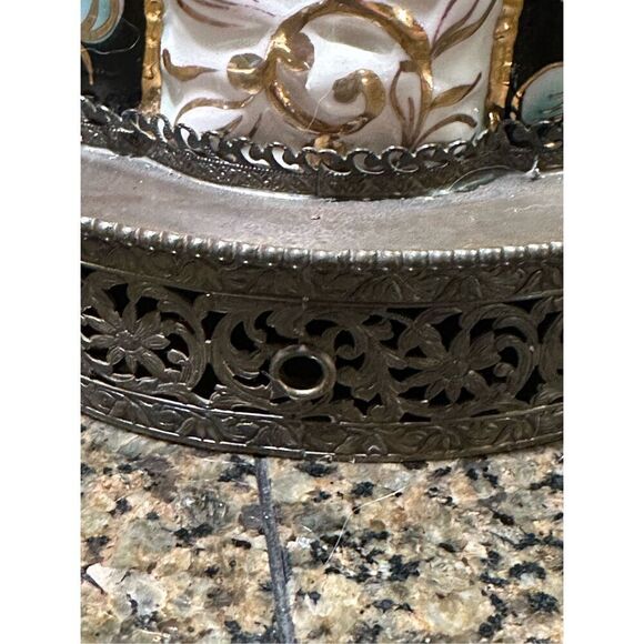 Antique Capodimonte Italian porcelain lamp base - Picture 2 of 8